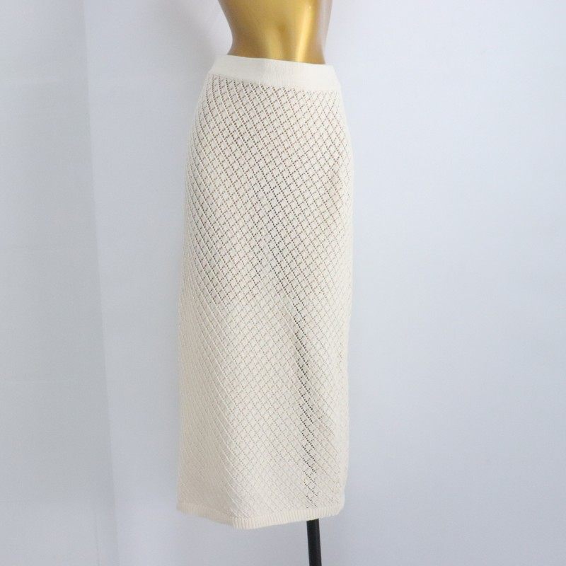 summer External order pure cotton Simplicity Hollow out crochet knitting Elastic waist skirt Versatile A lady of temperament skirt female