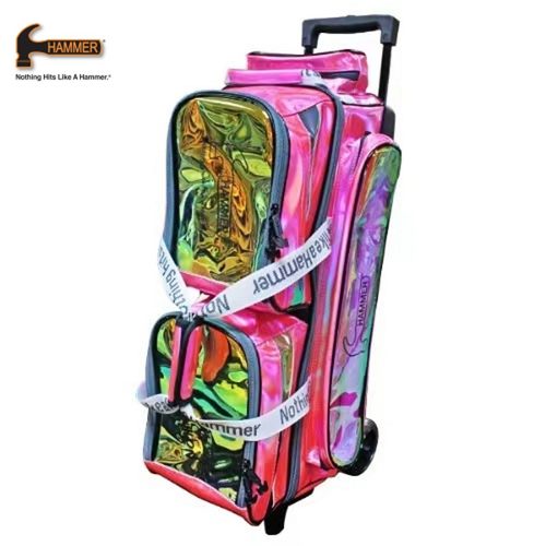 新配色锤子保龄球拉杆式三球包