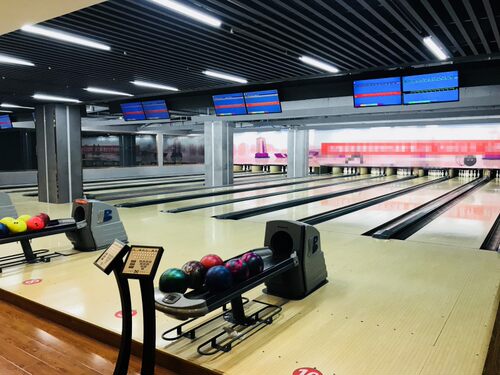 SH保龄球用品二手美国原装进口宾士域98型合成道保龄球设备