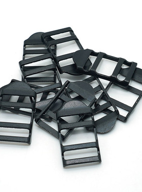 铁金属背包扣箱包五金配件目字扣三档书包调节扣 氧化黑色内径17m