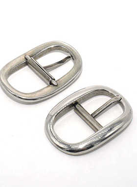 黄铜针扣对日字针扣性皮带扣头手工diy腰带裤带头厚无叻溜钯亮色