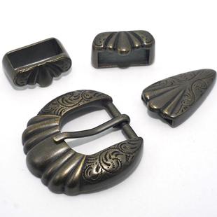 纯黄铜皮带扣复古男女皮带扣黄铜针扣卡子裤 腰带纯铜针扣皮带配件