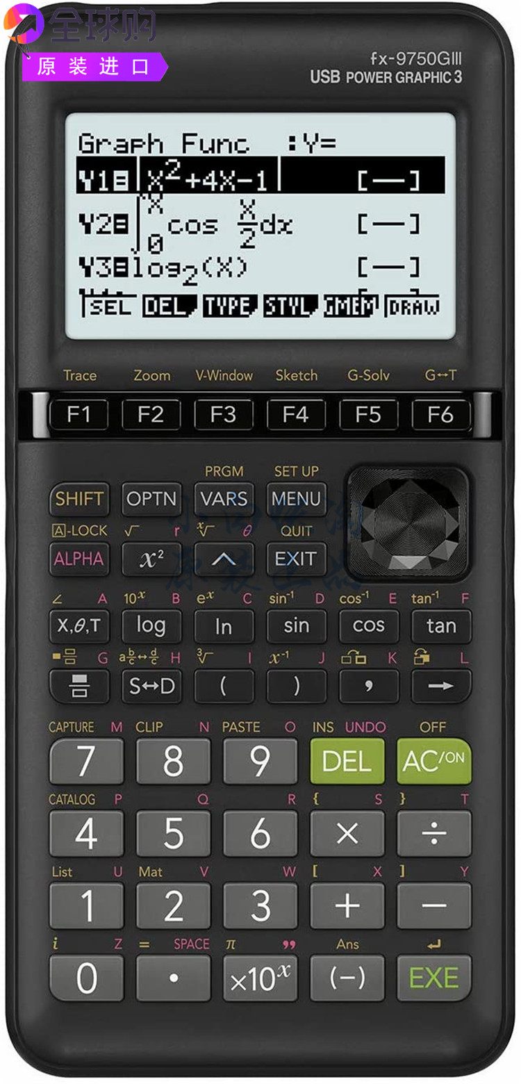 Casio卡西欧fx-9750GIII黑色图形计算器