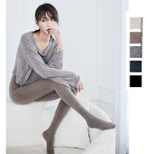 1800D高腰显瘦哑光加厚加绒螺旋纹灰色打底裤 POLY BEAUTY正品 袜