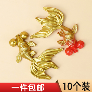 金鱼蛋糕装饰祝寿摆件中国风老爷爷奶奶生日锦鲤小鲫鱼烘焙插件