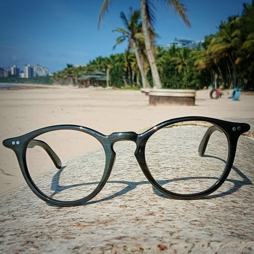 纯天然水牛角眼镜架手工复古黑框