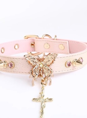 小狗puppy十字项圈女手作