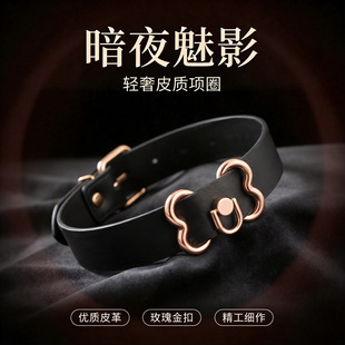 轻奢皮可爱puppy女个性 饰品骨头项链m 项圈choker小众项圈情侣推荐