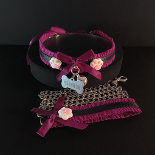 人戴狗牌细女配饰猫咪男m定制刻字项圈女狗链性感风情侣颈带项链