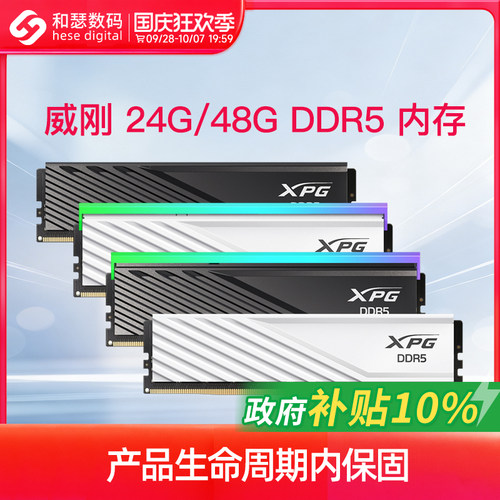威刚 XPG威龙D300 24G/48G 6000 DDR5 内存 台式机电脑内存条