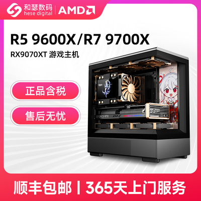 AMD 9600X/9700X/RX9060XT/RX9070XT 电竞游戏3A主机台式机电脑整机