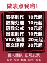 excel表格代做函数据处理vba定制设计统计分析整理制作图表