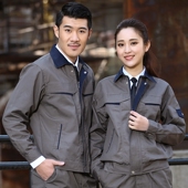 劳动帆布老保电焊工装 劳保服定制 防烫耐磨长袖 工作服套装 衣服男士