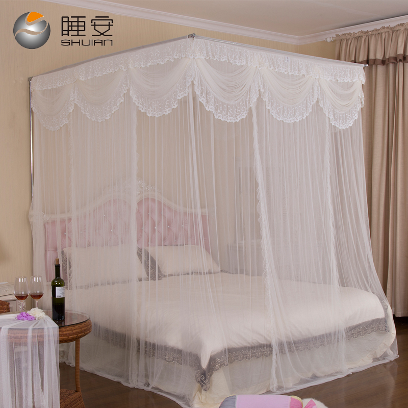 睡安家用落地三开门空调婚庆蚊帐