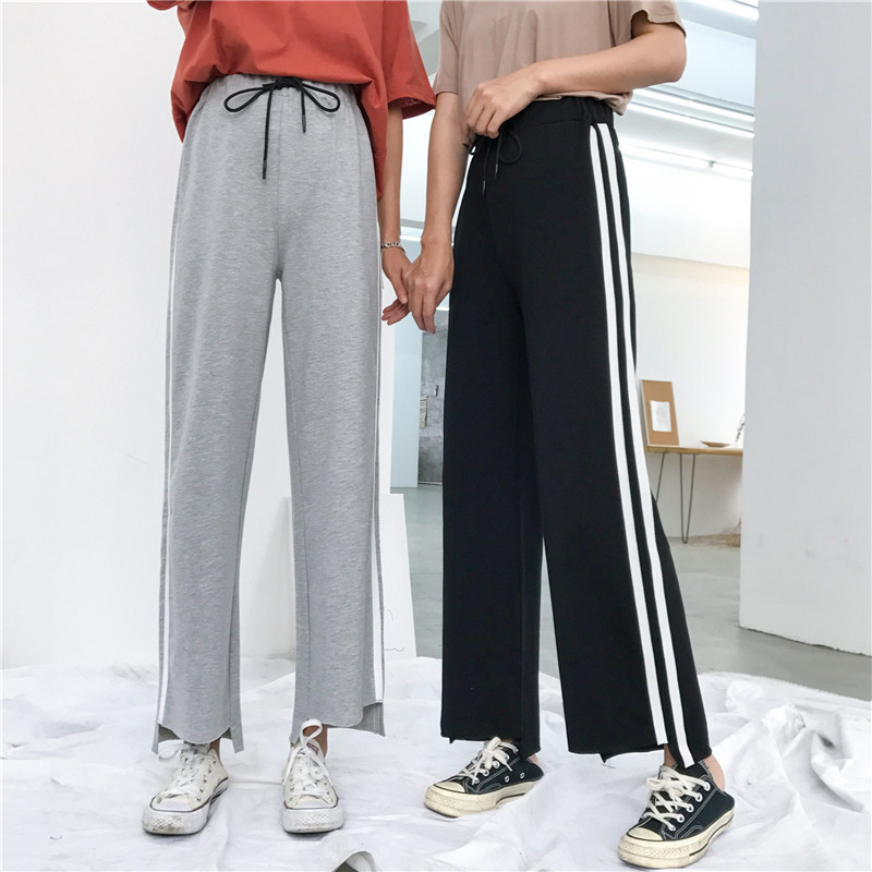 ÏÄ×°Å®×°º«°æ¿íËÉËɽôÑüÀ«ÍÈ¿ãË«¸ÜÐÝÏпãѧÉú¸ßÑü¾Å·Ö¿ãÏÔÊݳ¤¿ã