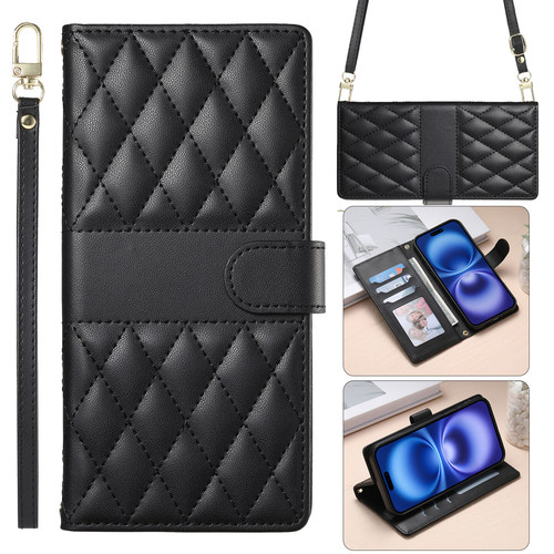 DF小香风格子小米手机套斜跨