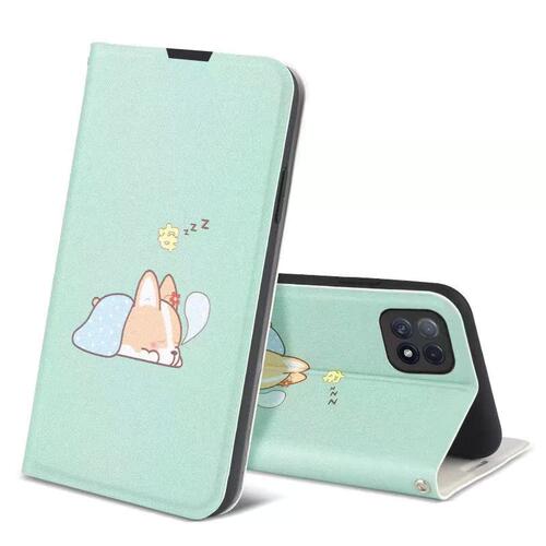 彩绘图案暗磁侧翻盖手机套