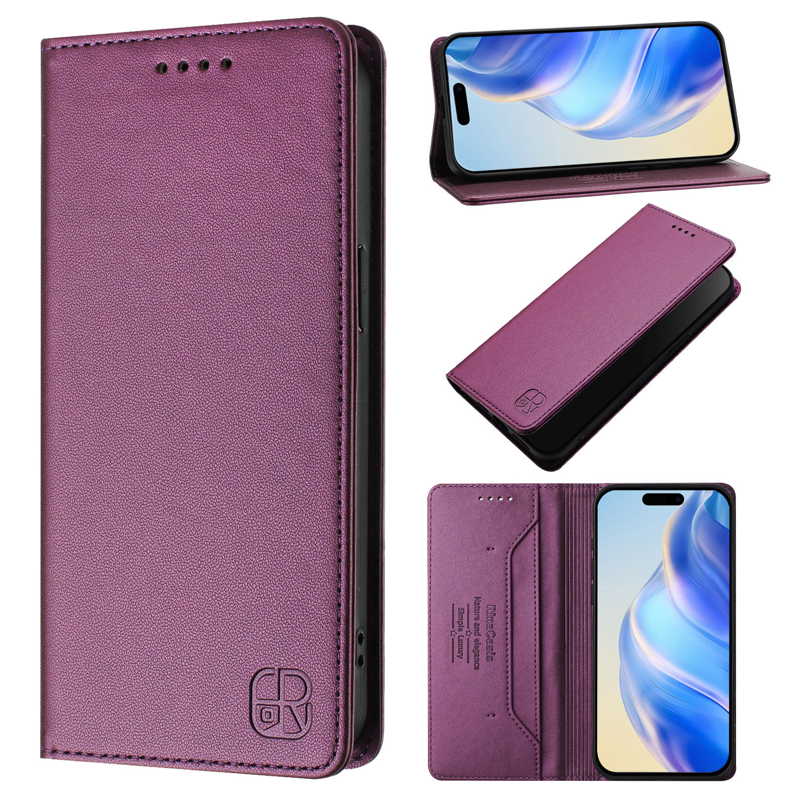 适用OPPO14手机壳reno13翻盖式a1x皮套9插卡Findx8s保护套X7防摔x6外壳硅胶a5活力版软a3x全包边12f女款x5pro