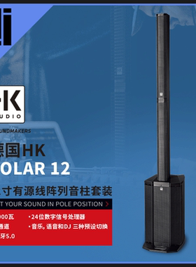 德国HK POLAR 12 4通道 蓝牙5.0 12寸有源线阵列音柱套装 2000瓦