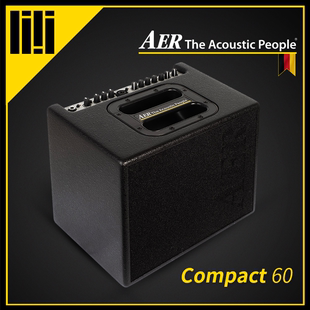 喷溅纹理黑色原声木吉他音箱 Compact60 标准款 四代 德国原装 AER