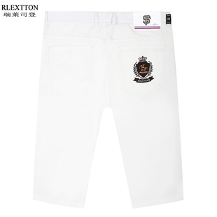 高端刺绣高档高尔夫短裤 夏季 商务休闲五分裤 子中裤 白色薄透气 男裤