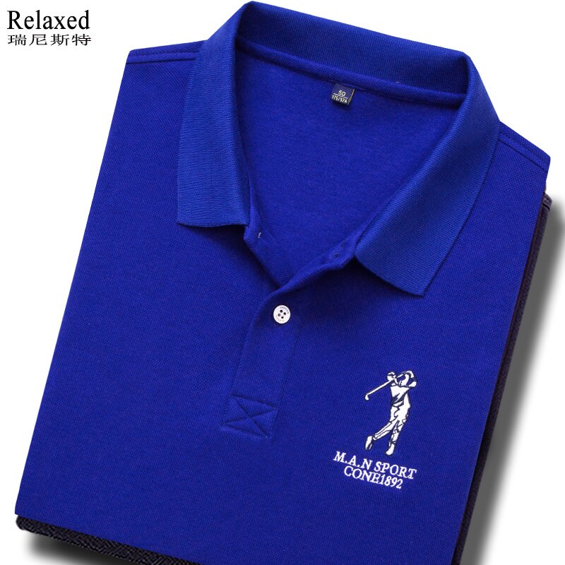 品牌男装长袖T恤POLO衫翻领T有领带领全棉上衣服春季高档纯棉体恤