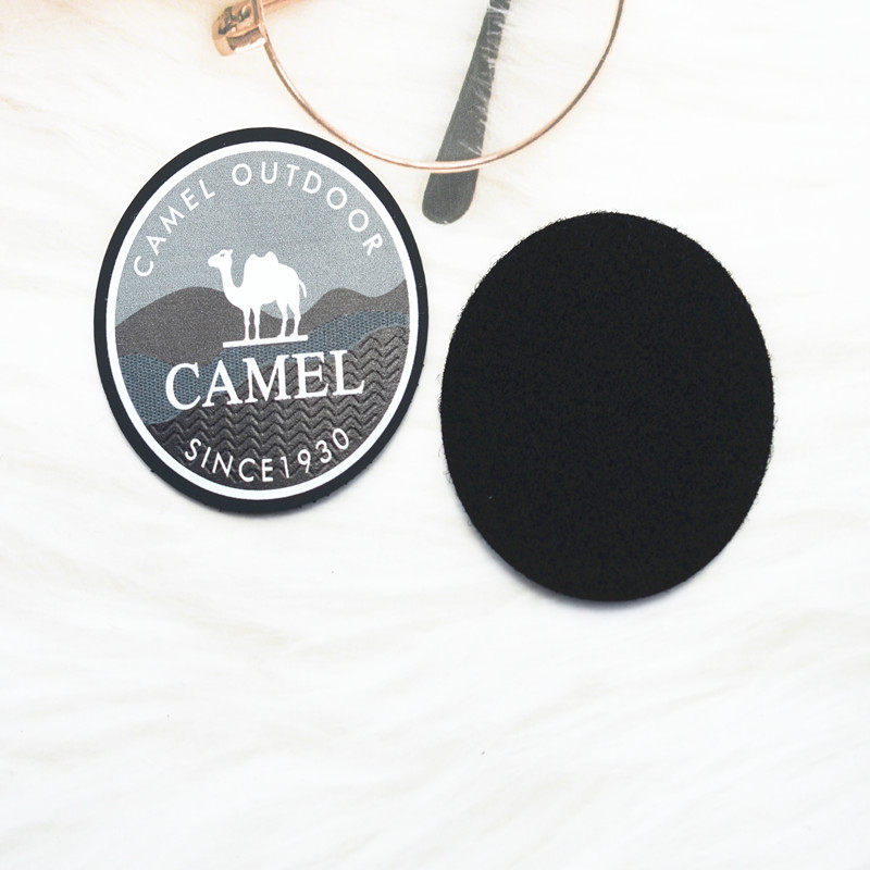 黑色魔术贴勾面冲锋衣替换装饰补丁户外毛面冲锋衣装饰补丁辅料