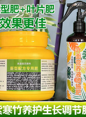 紫寒竹专用肥料竹子土壤营养液有机肥尖发黄干枯锈斑卷曲叶面肥料