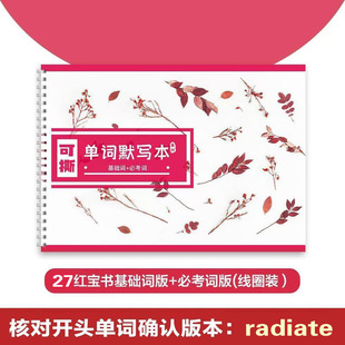 27红宝书单词默写本英译汉译英汉互译打卡本考研英语单词艾宾浩斯