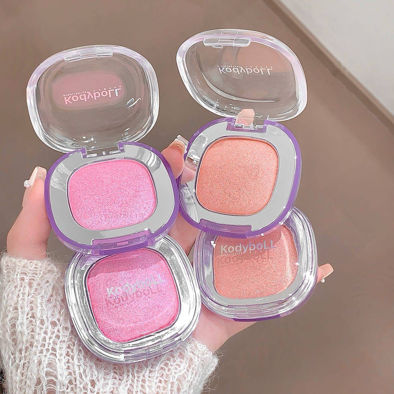 清透焦点高光粉女细腻丝滑不显毛孔自然立体提亮高光腮红两用盘,彩妆/香水/美妆工具,高光,淘宝优惠券,粉丝福利购,淘宝优惠卷