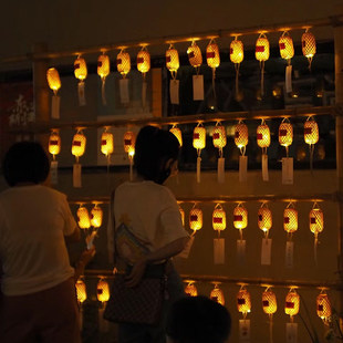 新年元宵节竹制展示架子猜灯谜纸灯笼架花灯移动布景装饰挂件支架
