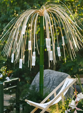 竹子烟花树装饰布置可定制