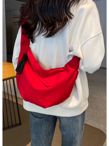 Универсальная сумка через плечо для отдыха, вместительный и большой красный шоппер, изысканный стиль