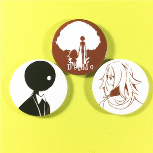 茶猫屋动漫周边古树旋律Deemo小黑人与天降少女徽章满百包邮新品