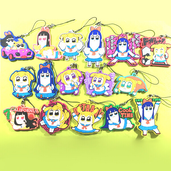 茶猫屋日本动漫周边日单散货pop子和pipi美橡胶挂件满百包邮现货
