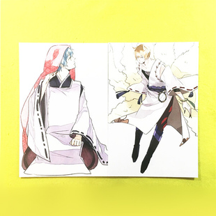 茶猫屋日本动漫周边黑子的篮球阴阳师黑子妖狐黄濑明信片套装包邮