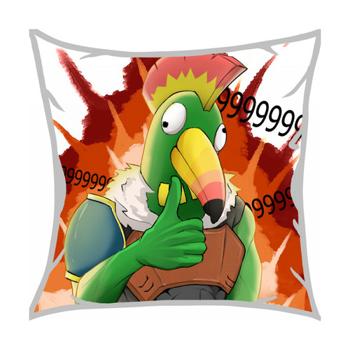动漫游戏周边幻兽帕鲁搞笑炸弹鸟桃皮绒双面抱枕靠垫全新新品包邮