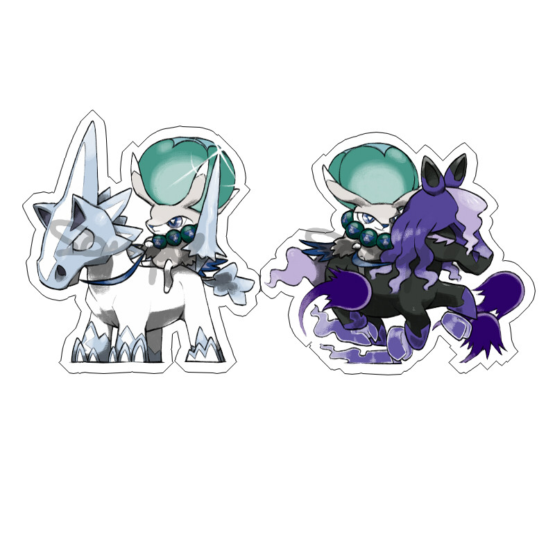 日本动漫周边周边口袋妖怪宝可梦剑盾雪暴马蕾冠王透明亚克力挂件