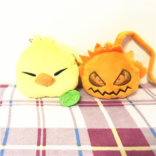 茶猫屋日本动漫周边日本原单最终幻想陆行鸟火球毛绒公仔零钱包