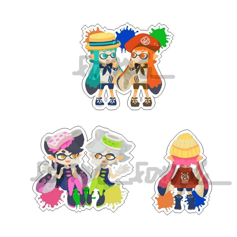 动漫游戏周边章鱼2/SPLATOON2透明亚克力挂件现货满包邮