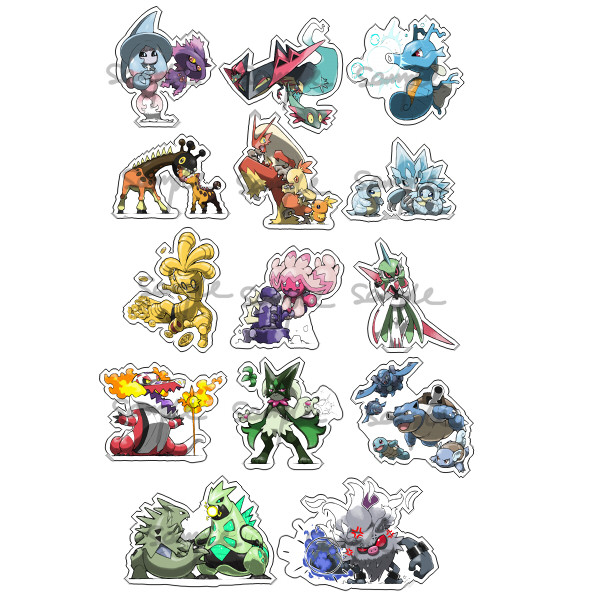 动漫周边周边口袋妖怪宝可梦骨纹巨声鳄透明亚克力挂件新现货包邮