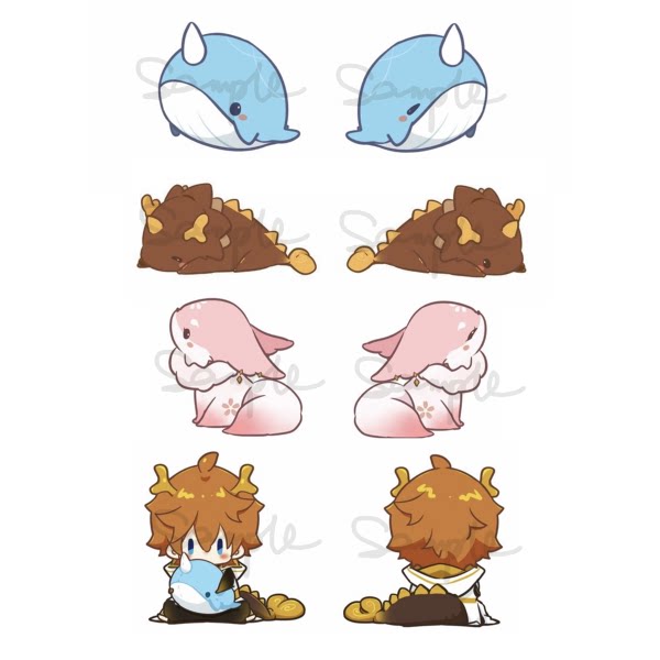 动漫周边游戏周边玩具原神八重神子钟离龙双面亚克力挂件满包邮