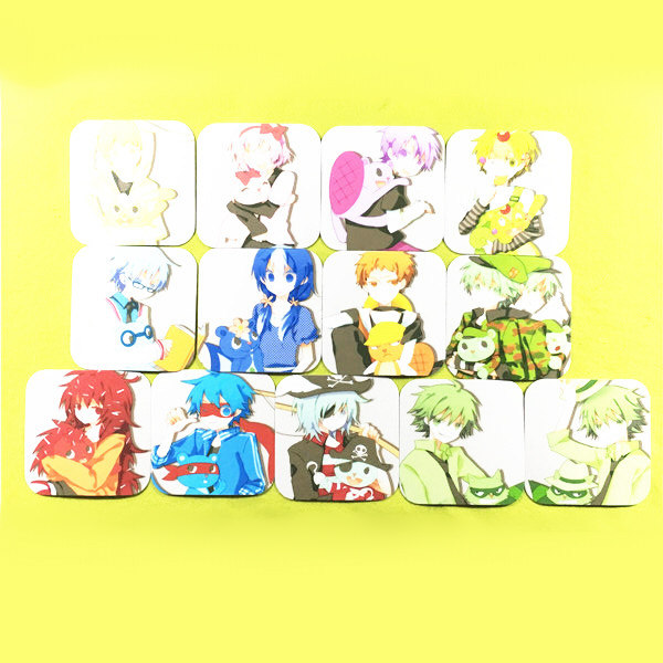 茶猫屋日本动漫周边欢乐树的朋友们拟人方形贴纸套装磨砂覆膜包邮