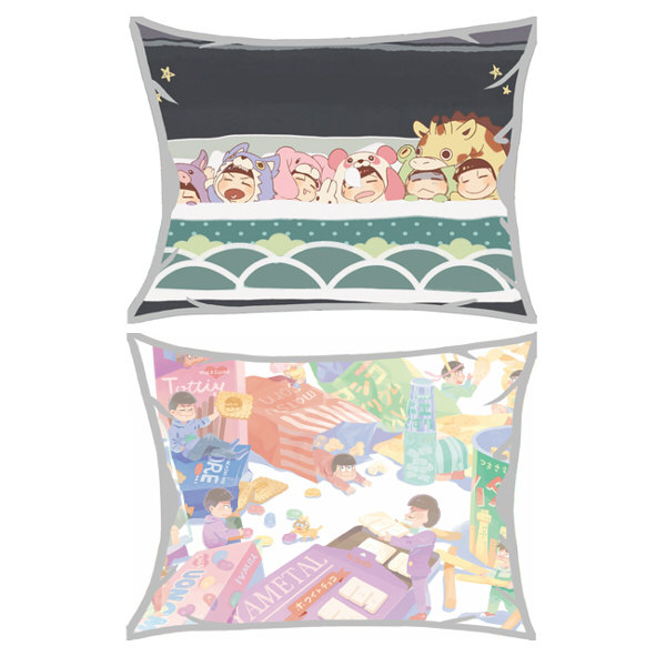 茶猫屋日本动漫周边阿松长方形抱枕靠垫安睡枕头含枕芯满百包邮新