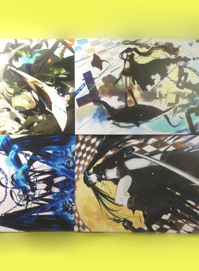 茶猫屋日本动漫周边黑岩射手BRS4枚入明信片留言卡贺卡满百包邮