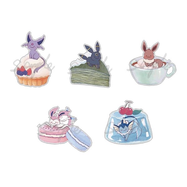 茶猫屋日本动漫周边口袋妖怪伊布仙子精灵透明亚克力挂件满包邮