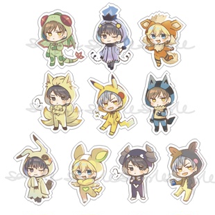 动漫周边游戏周边玩具恋与制作人宝可梦透明亚克力挂件现货包邮