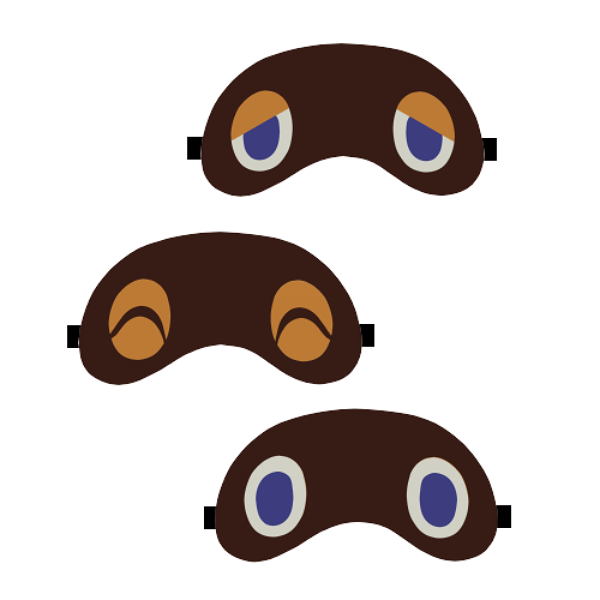 茶猫屋日本动漫周边动物之森森友会狸猫狸克眼罩可爱男女通款包邮