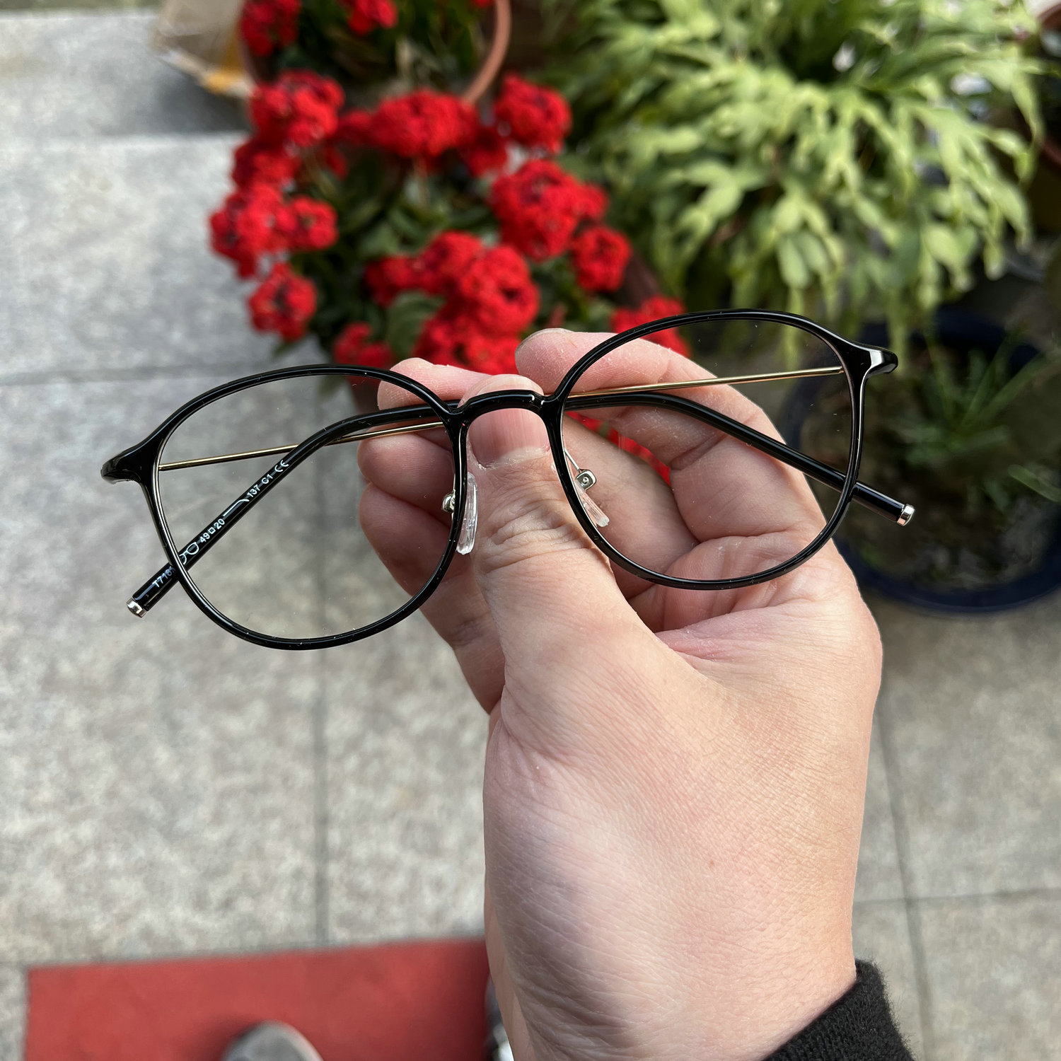 韩版圆细边框轻近视眼镜框素颜网红文艺平光镜近视可配潮眼镜架