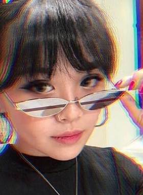 墨镜蝶形太阳眼镜水原希子同款